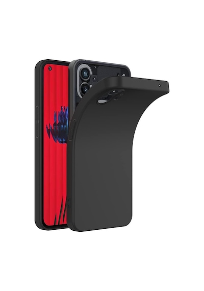 Nothing Phone 1 Kılıf Kamera Korumalı Silikon Arka Kapak Siyah