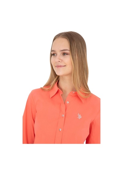 U.S. Polo Assn. Kadın Uzun Kollu Basic Gömlek 1840369 Nar