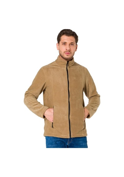 Şensel, Erkek Polar Mont, Bej -99E411- Cepli,Fermuarlı,Outdoor