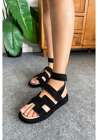 Helly Marka Model Premium Bantlı Sandalet Siyah siyah