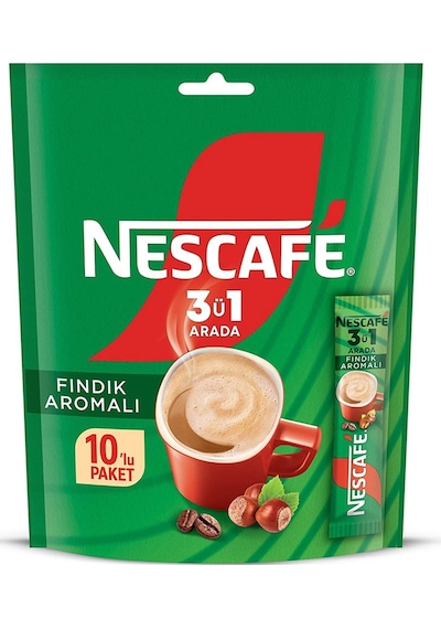 Nescafe 3 ü 1 Arada Fındık Aromalı Kahve 3 x 10'lu