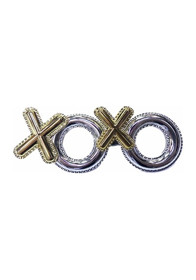 Gümüş Renk Xoxo Yazılı Parti Gözlüğü 17x7 Cm 0-99