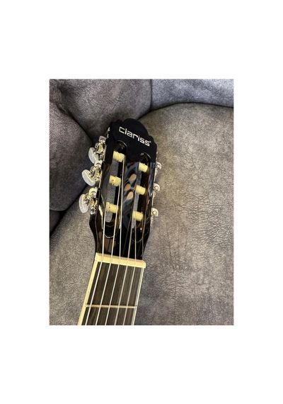 Ccg100 Siyah Kesik Kasa Klasik Gitar 4/4 Gitar -metot- Kılıf- Pena- Akort Cihazı
