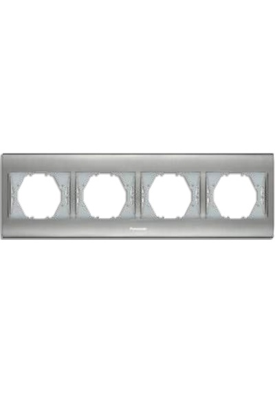 Panasonic Thea Blu Chrome Matt+Beyaz Dörtlü Çerçeve  - WBTF08045CM-TR