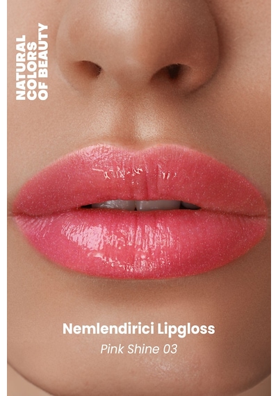 Bade Natural Nemlendirici Lipgloss Pink Shine 03 Dudak Parlatıcısı %100 Doğal