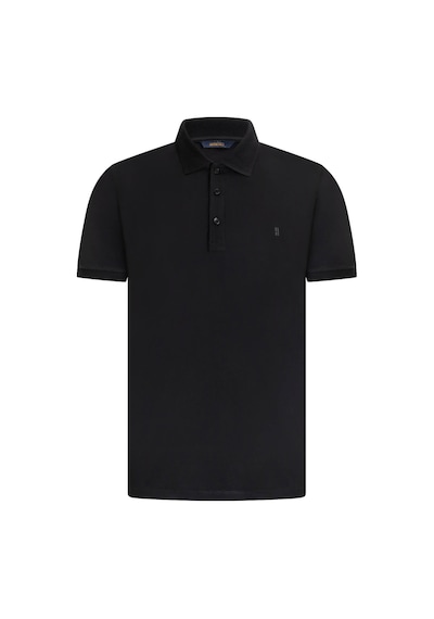 Hatemoğlu Siyah Regular Fit Polo Yaka Pamuklu Tişört