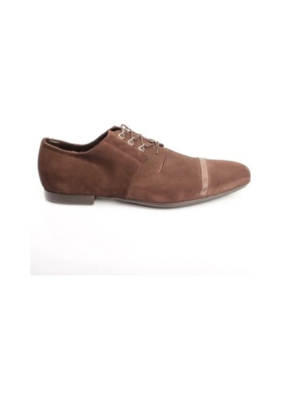 Cesare Paciotti 40302 Süet Kahverengi Bağcklı Düz Taban Klasik Erkek Ayakkabı Brown