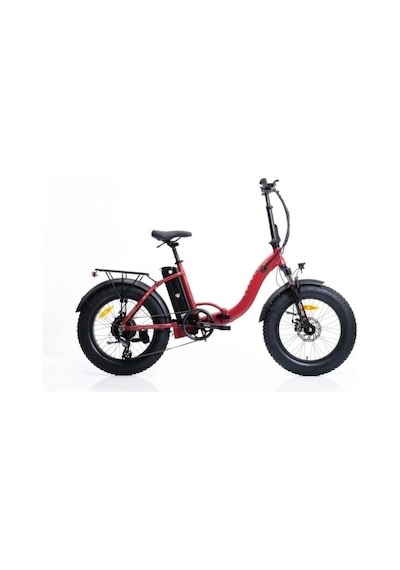 Corelli Voniq-s Eco 20 Jant 42 Folding Fat Bike Elektrikli Bisiklet Dark Red Kırmızı