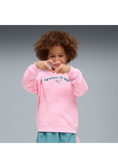 Puma X Gabbys Dollhouse Çocuk Baskılı Geniş Kesim Sweatshırt 634933 75 Pembe