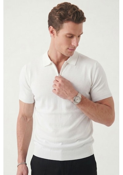 Deepsea Erkek Beyaz Slim Fit Nefes Alan Pamuklu Polo Yaka Tişört Dar Kesim Likralı Triko Tişört 2505001 Beyaz Deepsea Erkek Beyaz Slim Fit Nefes Alan Pamuklu Polo Yaka Tişört Dar Kesim Likralı Triko Tişört 2505001 Beyaz
