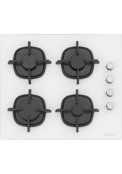 Silverline BO6504W01 - CS5343W01 Beyaz Cam Ankastre Set
