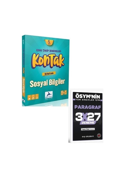 Paraf 2027 5. Sınıf Sosyal Bilgiler Kontak Denemeleri+ Evp Akademi Paragraf