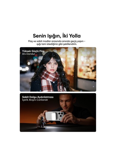 Ulanzi M02 7w 5600k Crı 95+ Bluetooth Mini Flaş Ve Led Video Işığı - L217a