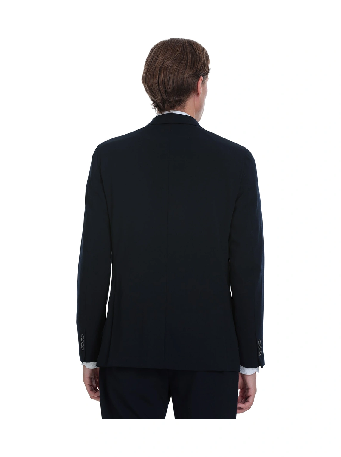 Hatemoğlu Lacivert Slim Fit Mono Yaka Casual Takım Elbise Lacivert