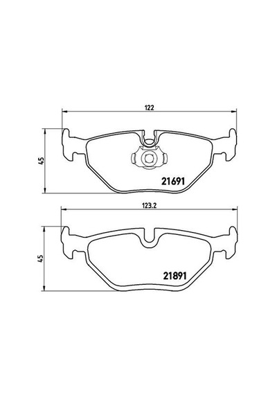Brembo Fren Balatası Arka Bmw E39 Brembo P06023 34216761281