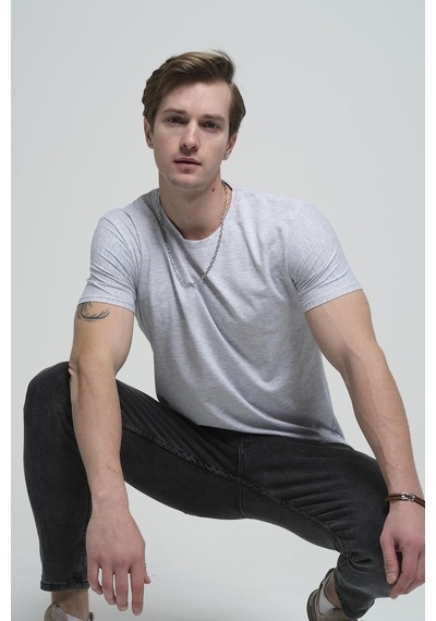 Ftx Slim Fit Bisiklet Yaka Erkek Basic Tshirt