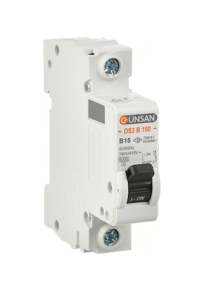 Günsan Valta Otomatik Sigorta 1 Kutup 6kA B Tipi 63A