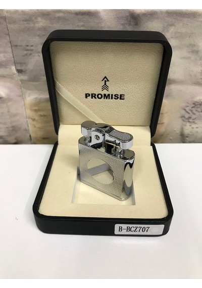 Promise Marka Benzinli Gümüş Gri Yuvarlak Logo Desenli Kişiye Öze
