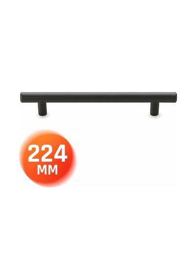 Metal Mobilya Kulbu Mutfak Çekmece Dolap Dolabı Kulpu Kulpları Matsiyah 224 Mm Mat Siyah