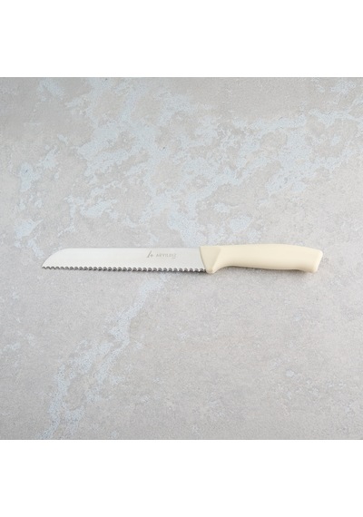 Aryıldız Rexa Tırtıklı Ekmek Bıçak Krem 19 Cm Renkli