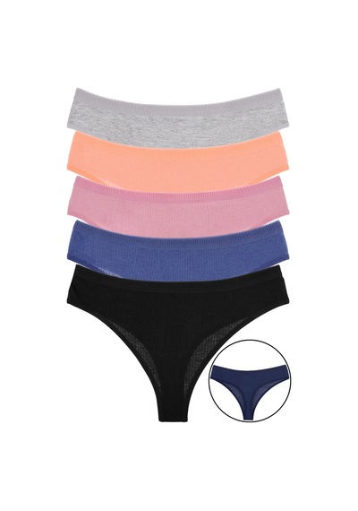 5'li Karma Paket Fitilli Tanga S3 Çok Renkli