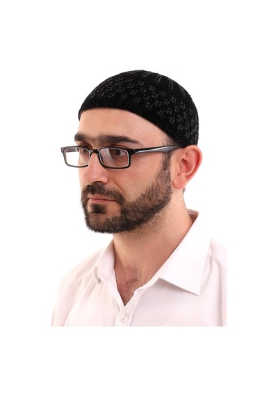 Kışlık Kadife Takke - Siyah