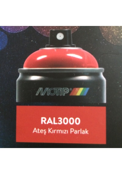 Motip Carat 400 ML Ateş Kırmızı Sprey Boya Ral 3000 Germany