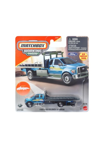 Matchbox Çalışma Donanımı Araçları Ford F-650 Rollback Jjp10 Çok Renkli
