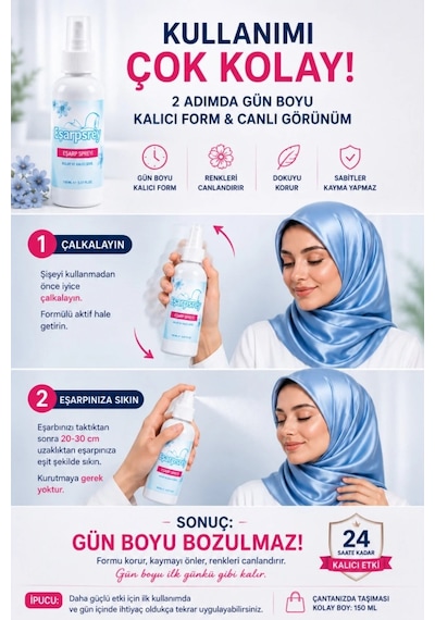 Eşarpsprey Eşarpsprey Eşarp Temizleme Spreyi 150 ML