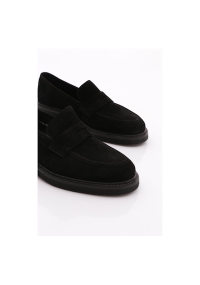 Dgn 1234 Erkek Loafer Ayakkabi Siyah Süet