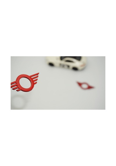 Mini Cooper Logo Kapı Kilidi Kırmızı Çerçeveleri