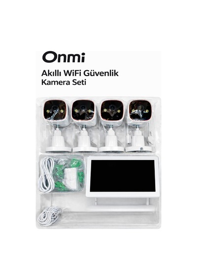 Omni Bsm400 4 Kanal Nvr + 3mp 4 Kamera Full Color Mik. + 10" Lcd Wifi Set 11.03.01.002500
