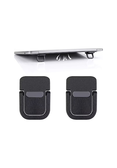 Büro Ev Ofis Bilgisayarı İçin 2parça Siyah Katlanabilir Mini Tablet Notebook Yükseltici Seti