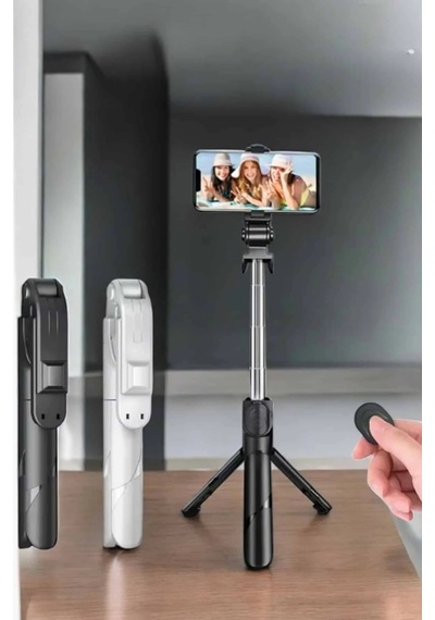 Lb Selfie Çubuğu Tripod Kumandalı Telefon Tutucu Siyah