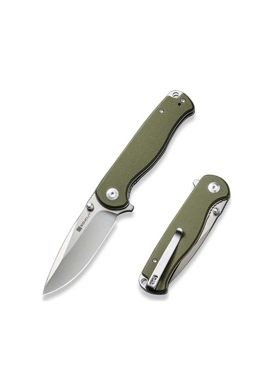 Sencut Errant Flipper & Thumb Stud Knife Od Green G10 Handle Kamp Çakı Yeşil