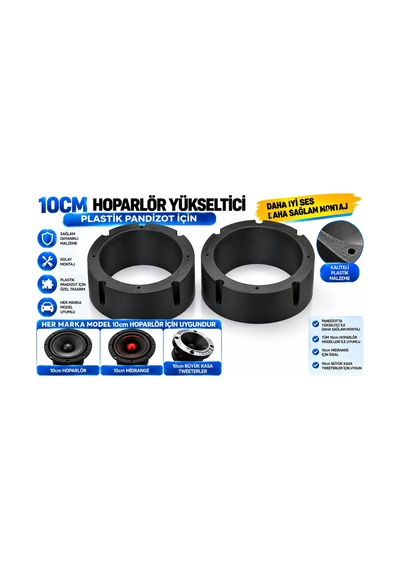 Hoparlör Yükseltici 10cm Hoparlör İçin - 10 Cm Hoparlör Yükseltici Pandizot - 2 Adet