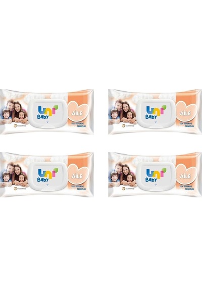 Uni Baby Aile Islak Mendil 90'Lı 4 Adet