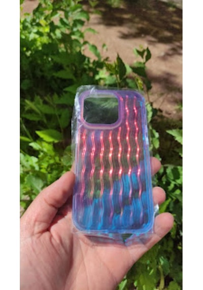 Apple iPhone 15 Pro Uyumlu,  Renkli Cam Kılıf