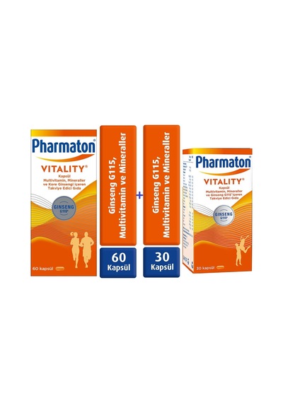 Pharmaton Vitality 60 Kapsül + Pharmaton Vitality 30 Kapsül