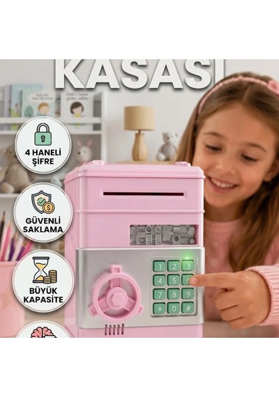 Şifreli Elektronik Para Kumbarası Otomatik Para Çeken Büyük Kapasiteli Kumbara
