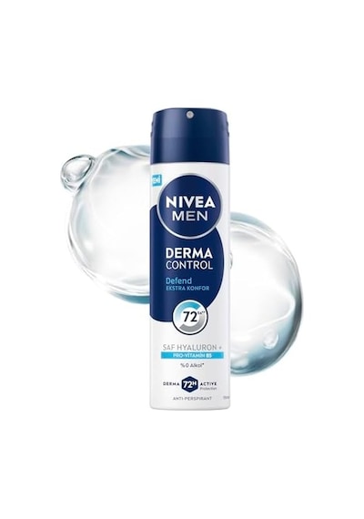 Men Erkek Sprey Deodorant Derma Control Defend 150 Ml, 72 Saat Anti Perspirant Koruma, Tahrişe Karşı Koruma,hyaluronik Asit, Pro Vitamin B5,alkolsüz Formül