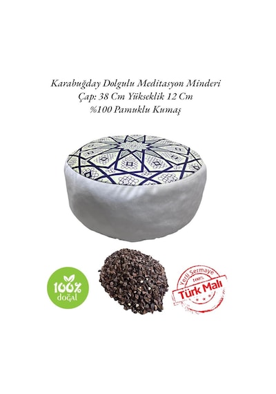 Zafu Karabuğday Dolgulu Meditasyon Minderi Yıldız 2024-2y Mor