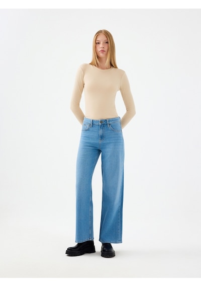 Slim Fit Kadın Bluz U.kol Bej
