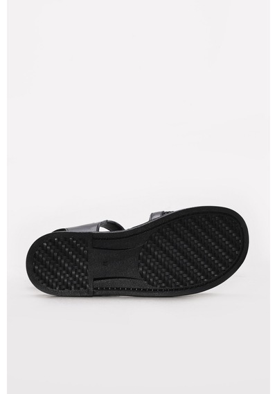 Fast Step Hakiki Deri Kadın Klasik Sandalet 710za793 Siyah
