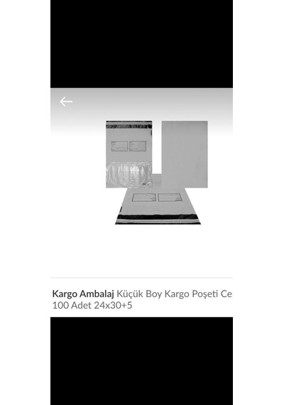 Küçük Boy Cepli Kargo Poşeti 100 Adet 24 x 30+5