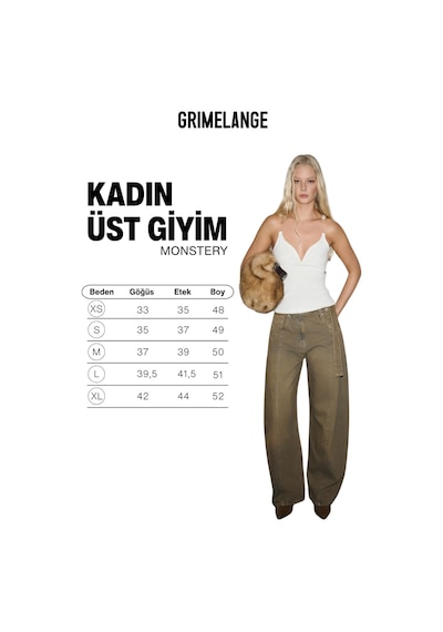 Grimelange Monstery Kadın Yumuşak Ve Esnek Kumaşlı Silikon Askılı Bluz Beyaz Bluz Beyaz