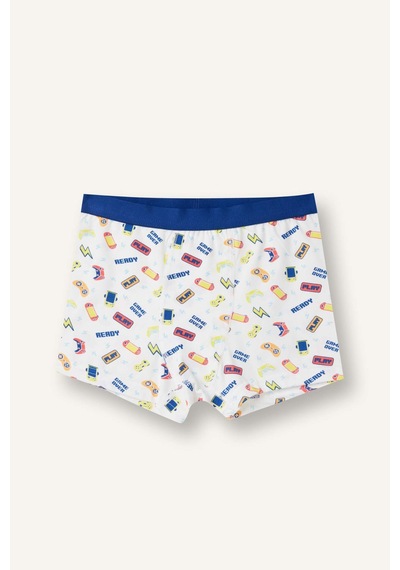 Defacto Kaykay Baskılı Penye 3lü Boxer Erkek Çocuk H1661a826smwt34 Beyaz-wt34