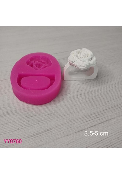 Yy0760 Peçete Yüzüğü Çiçekli Silikon Kalıp