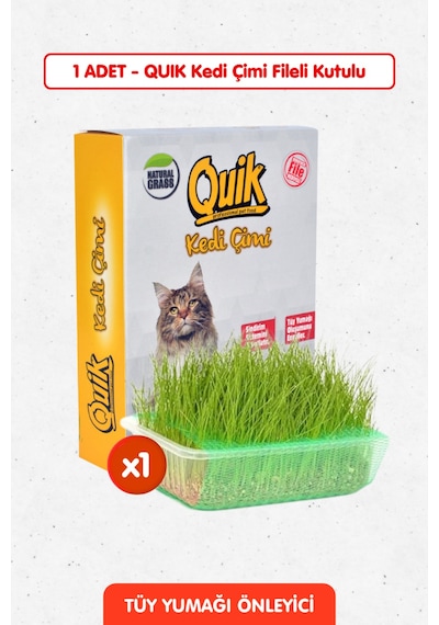 Doğal Kedi Çimi Fileli Ve Kutulu Tüy Yumağı Önleyici