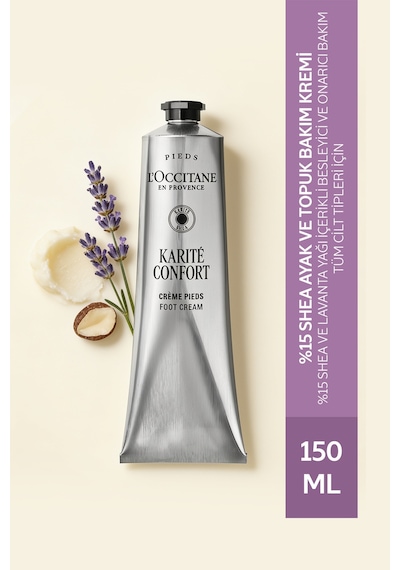 Shea Ayak Ve Topuk Bakım Kremi, %15 Shea Ve Lavanta Yağı İçeren Besleyici Ve Onarıcı, 150 Ml